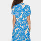 Saint Tropez Eda Short Sleeve Dress | Campanula Water Blooms