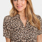 Saint Tropez Eda Short Sleeve Maxi Dress | Black Reg Leo