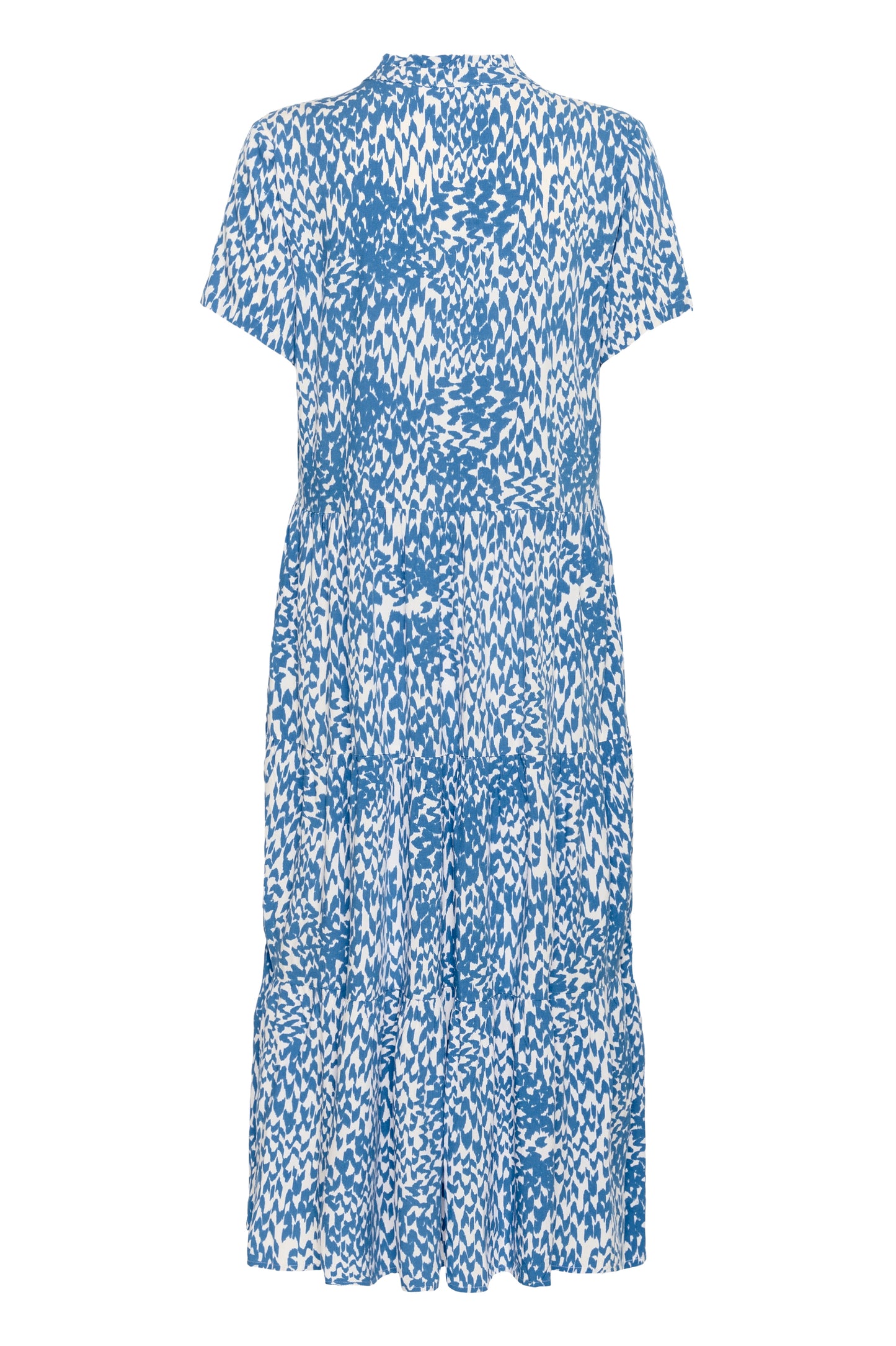 Saint Tropez Eda Short Sleeve Maxi Dress | Campanula Soft Zigzag