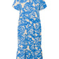 Saint Tropez Eda Short Sleeve Maxi Dress | Campanula Water Blooms