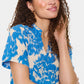 Saint Tropez Eda Short Sleeve Maxi Dress | Campanula Water Blooms