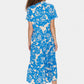 Saint Tropez Eda Short Sleeve Maxi Dress | Campanula Water Blooms