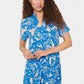 Saint Tropez Eda Short Sleeve Maxi Dress | Campanula Water Blooms