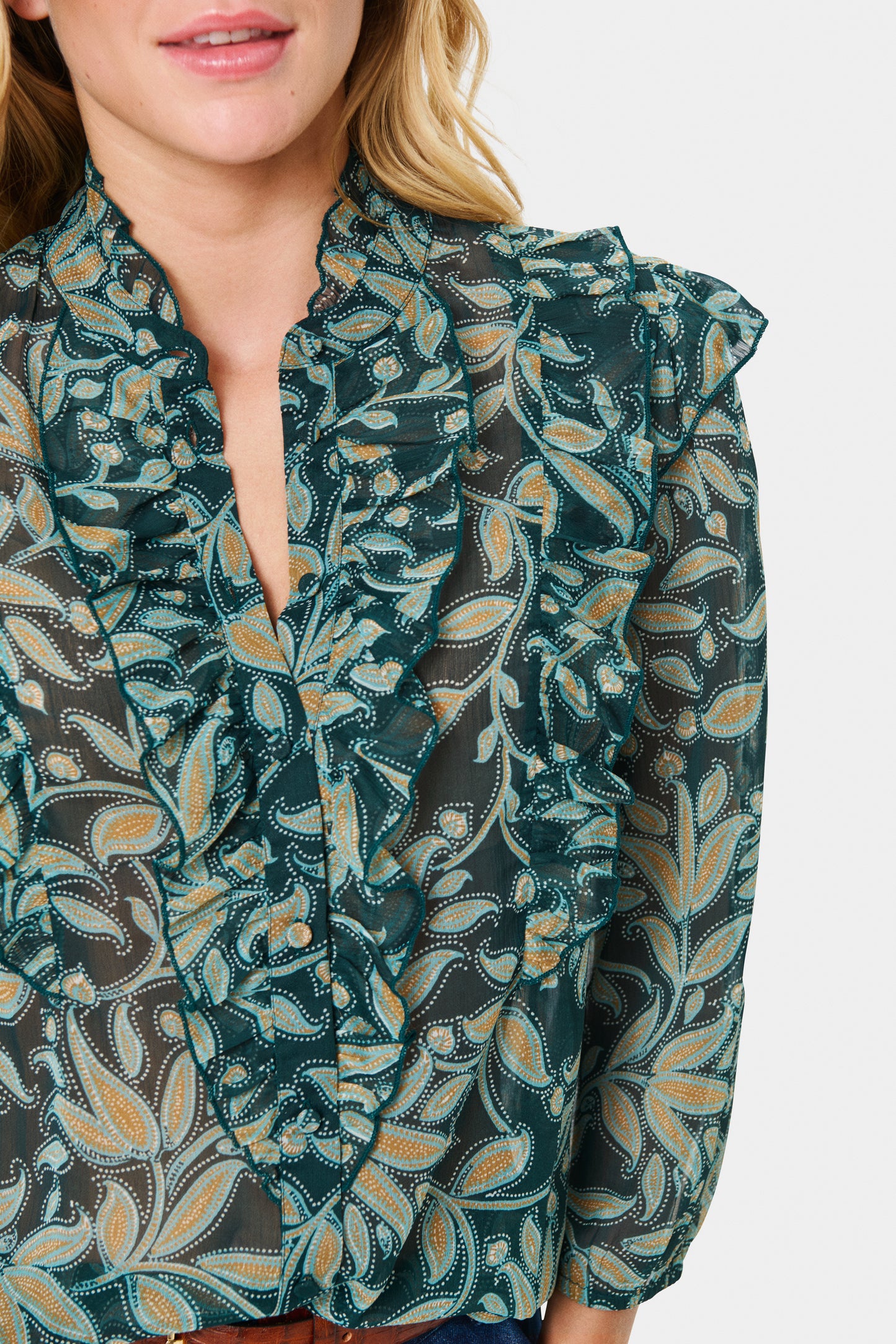 Maxine Blouse | Pine Autumn Floral