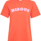 Saint Tropez DajliSZ T-Shirt in Tiger Lily Orange with Bisous slogan