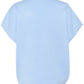 Saint Tropez Mila Round Neck Short Sleeve Pullover | Chambray Blue