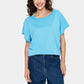 Saint Tropez Mila Round Neck Pullover | Ethereal Blue