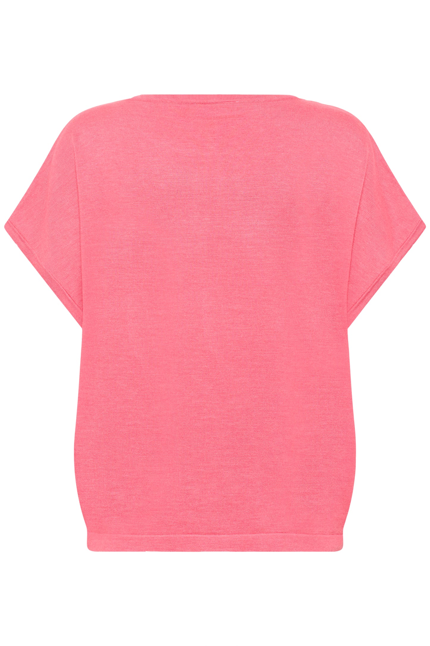 Saint Tropez Mila Roll Neck Short Sleeve Pullover | Fruit Dove Melange
