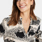 Saint Tropez Eda Blouse | Black Wavy Flow