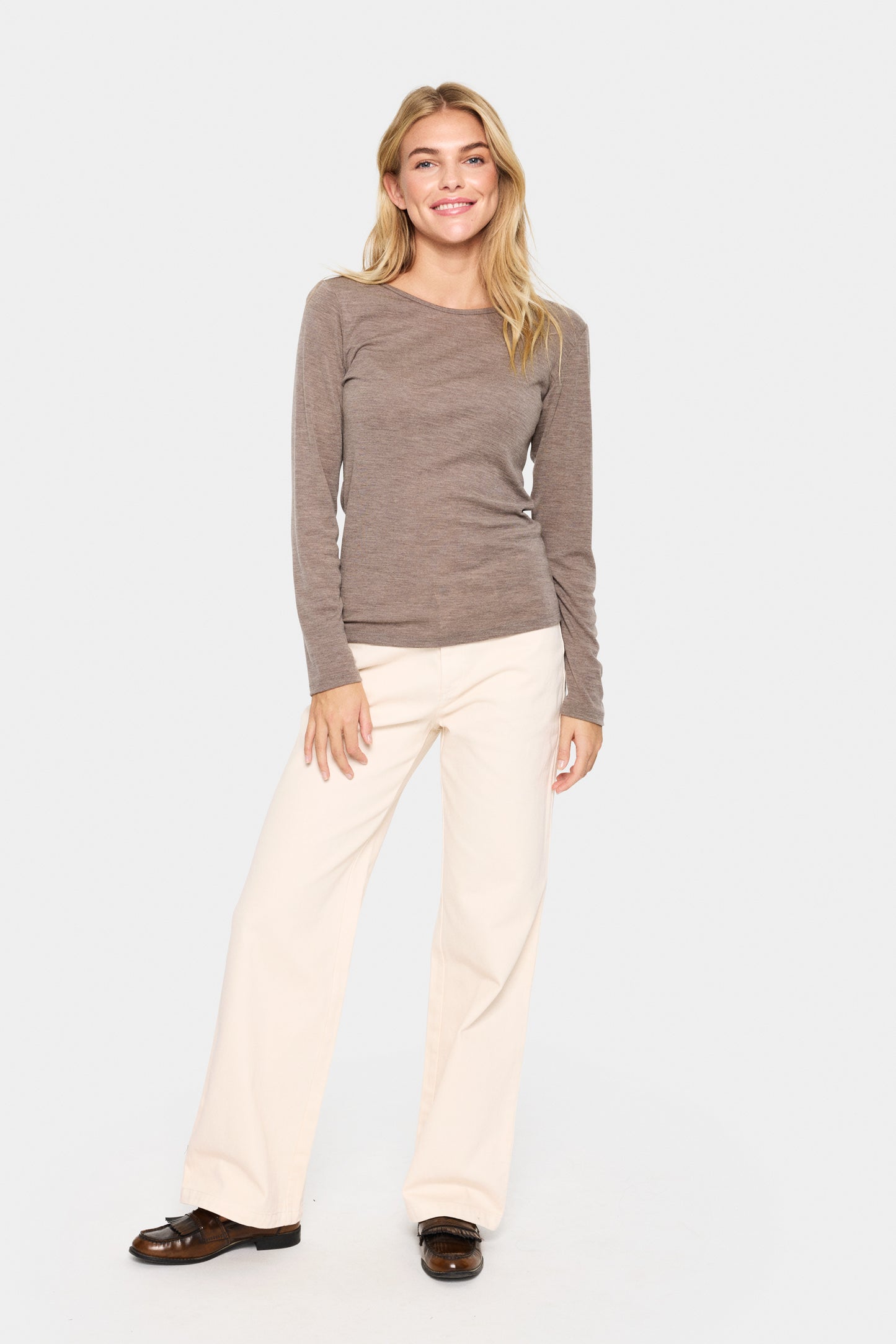 Saint Tropez Garima Wool Top | Iron Melange