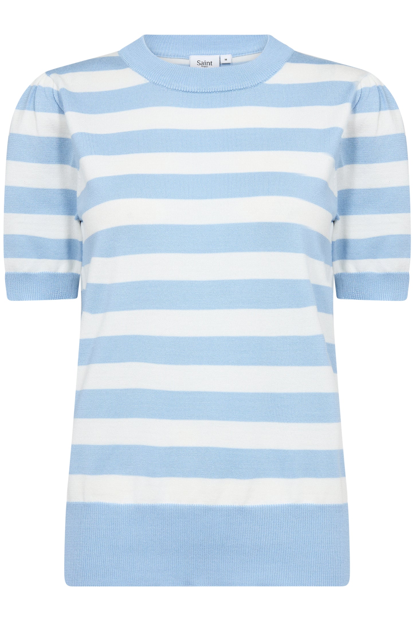 Saint Tropez MilaSZ Block Stripe Pullover | Airy Blue Ice Block Stripe