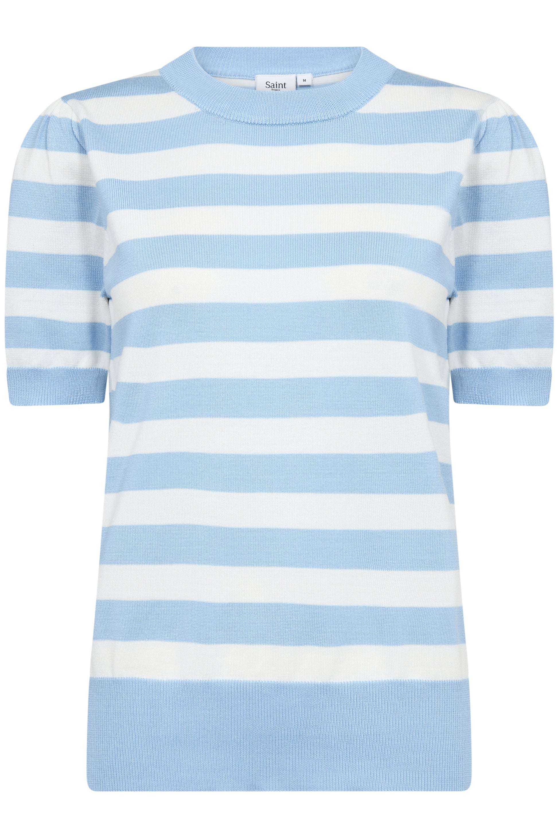 Saint Tropez MilaSZ Block Stripe Pullover | Airy Blue Ice Block Stripe