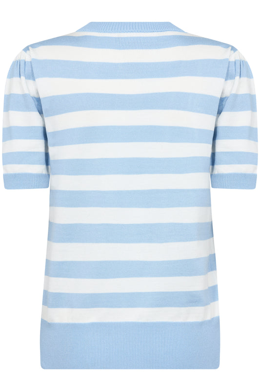 Saint Tropez Mila Block Stripe Pullover | Airy Blue Ice Block Stripe