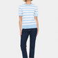 Saint Tropez Mila Block Stripe Pullover | Airy Blue Ice Block Stripe