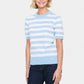 Saint Tropez Mila Block Stripe Pullover | Airy Blue Ice Block Stripe