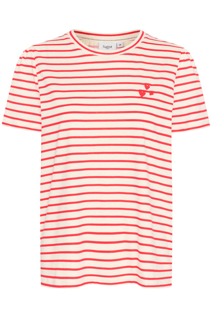 Saint Tropez JuciaSZ T-Shirt | Flame Scarlet White Stripe