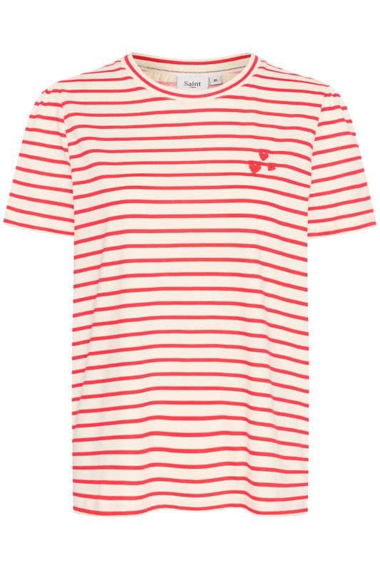 Saint Tropez JuciaSZ T-Shirt | Flame Scarlet White Stripe