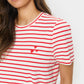 Saint Tropez Jucia T-Shirt | Flame Scarlet White Stripe