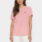 Saint Tropez Jucia T-Shirt | Flame Scarlet White Stripe