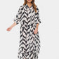 Saint Tropez Kelsie Shirt Dress | Black Monochrome Stokes