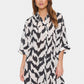 Saint Tropez Kelsie Shirt Dress | Black Monochrome Stokes