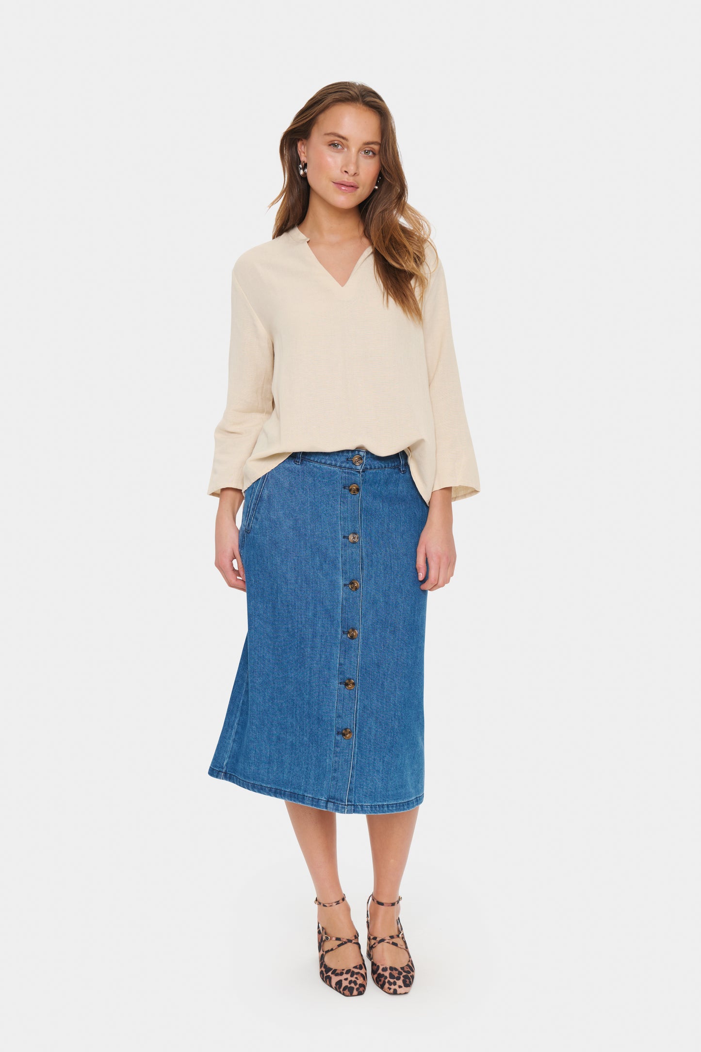 Saint Tropez Katha Blouse | Fog