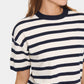 Saint Tropez Likam Striped Pullover | Winter White Nightsky Stripe