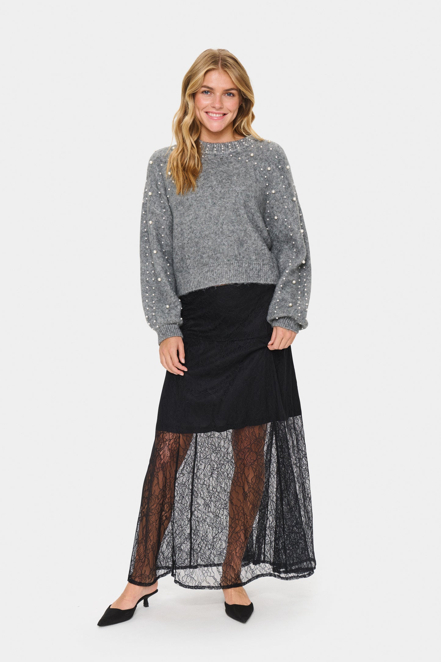 Madeleine Pullover | Gunmetal Melange