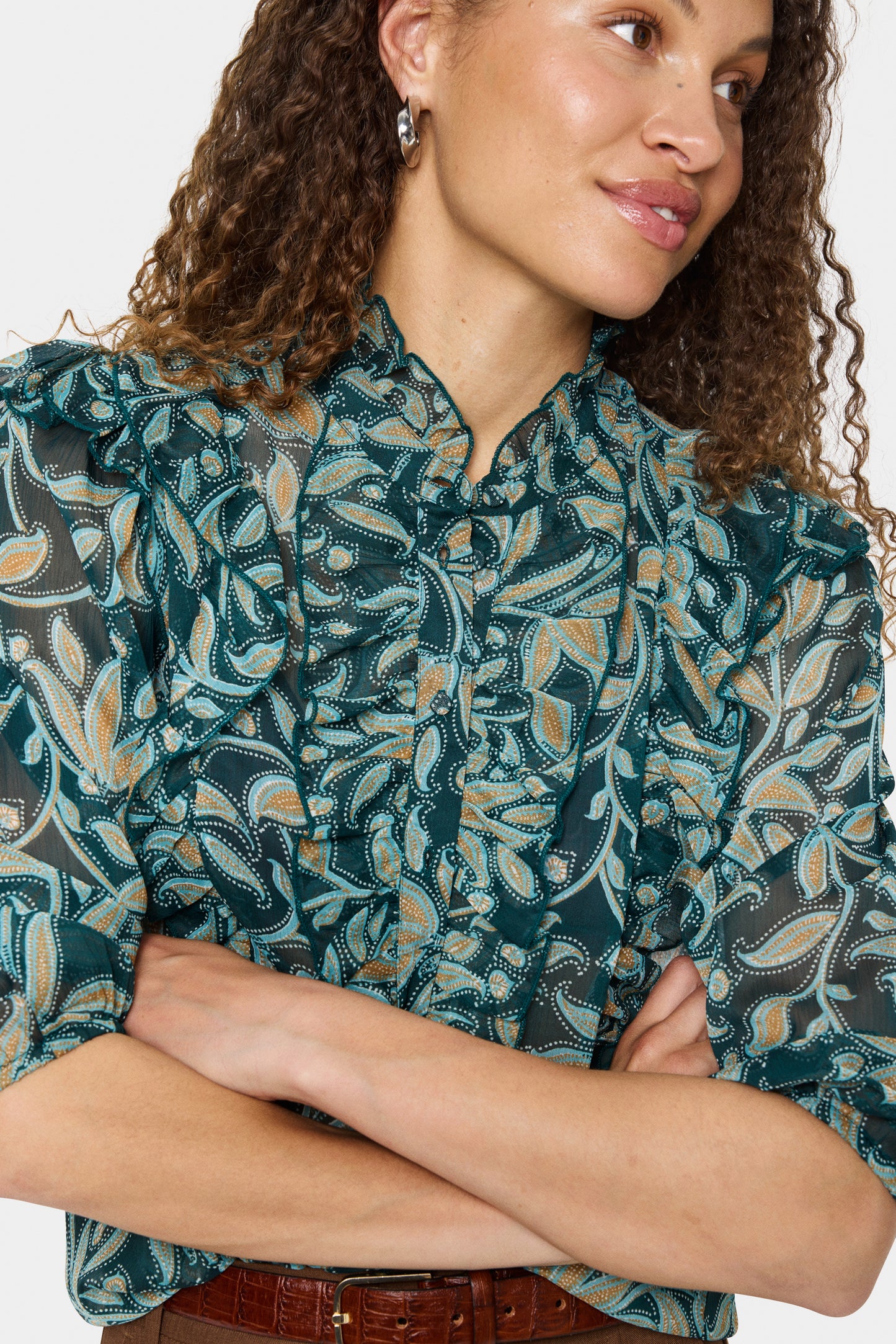Maxine Blouse | Pine Autumn Floral