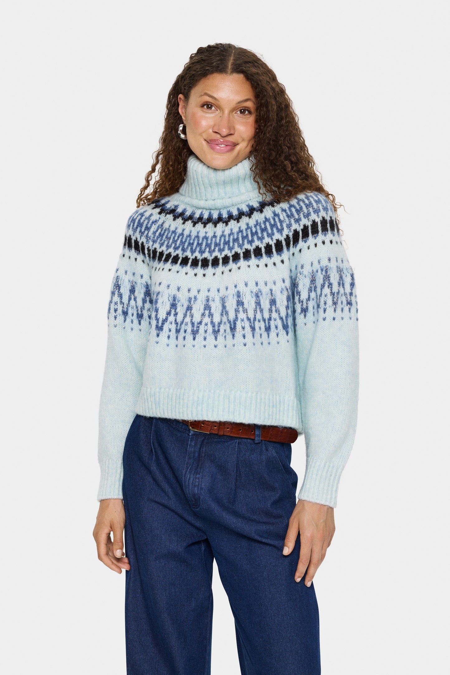Saint Tropez MegnaSZ Rollneck Pullover | Starlight Blue Melange