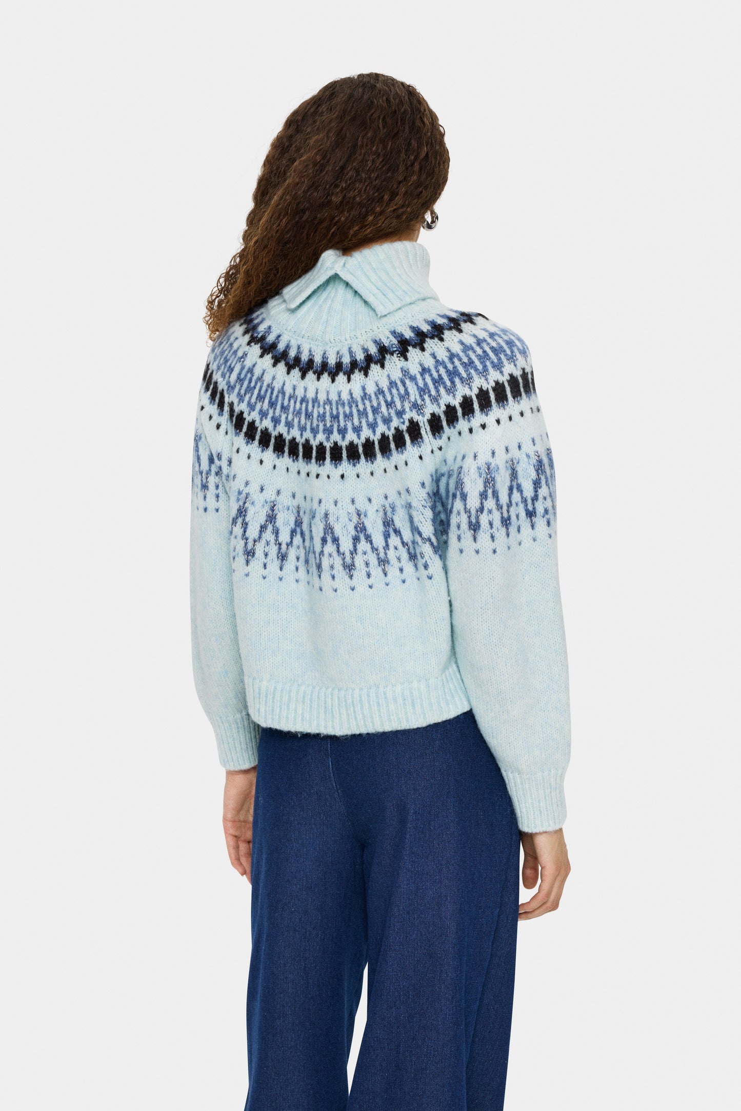 Megna Rollneck Pullover | Starlight Blue Melange