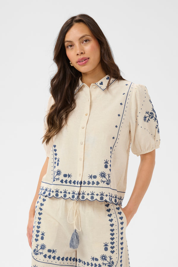Saint Tropez Romelle  Shirt | Turtledove