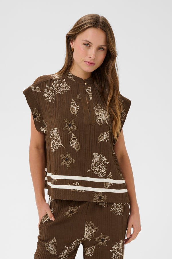 Saint Tropez Rosashell Blouse | Fudge Sea Shell