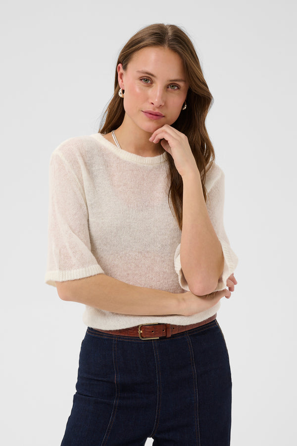 Saint Tropez Sabbara Short Sleeve Pullover | Ice Melange