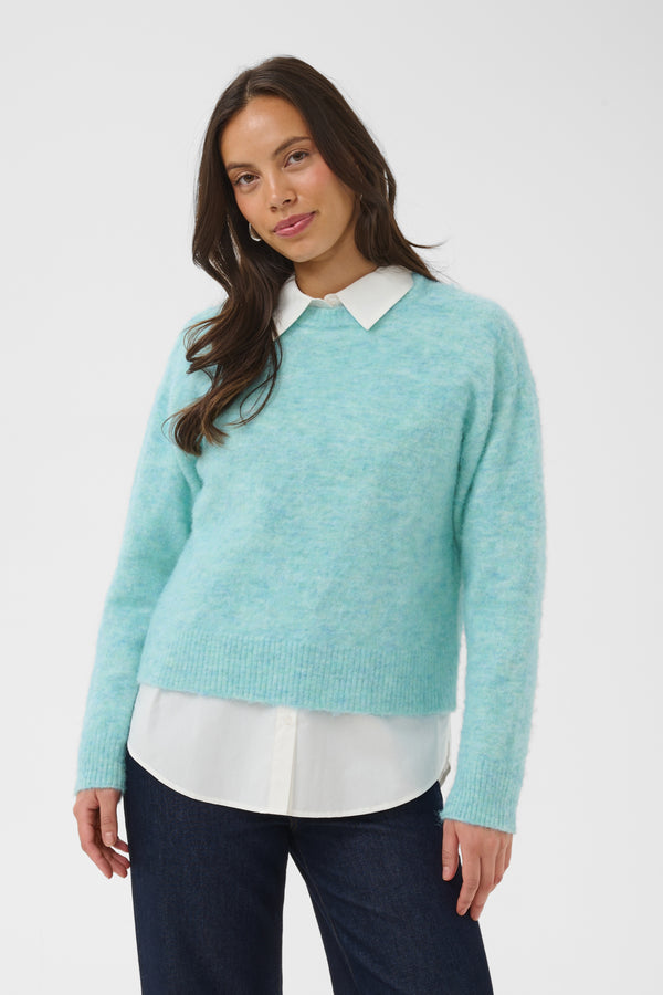 Saint Tropez Tabana Pullover | Aqua Haze Melange