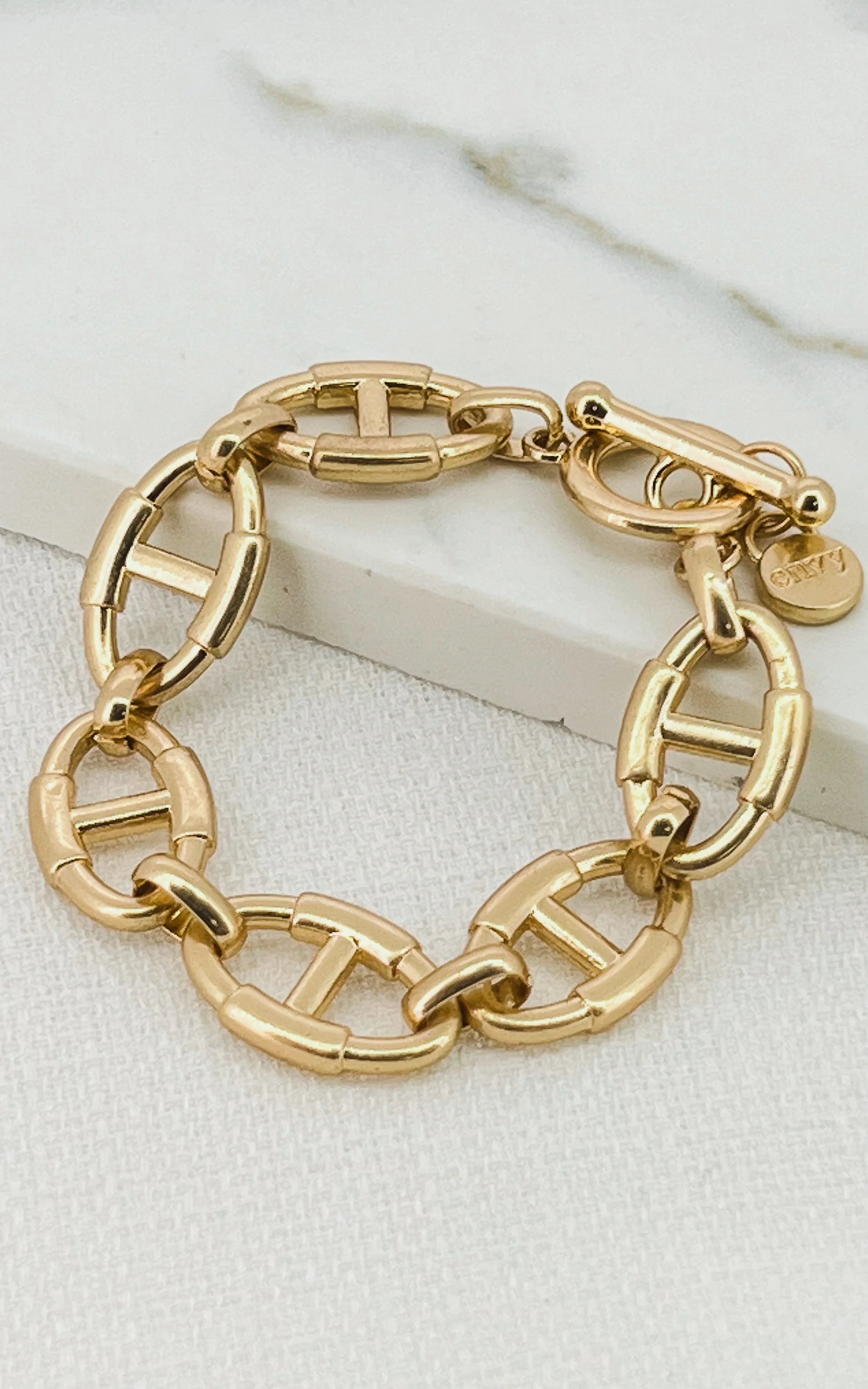 Envy Gold Link T-bar Bracelet