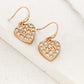Envy Gold Diamante Heart Earrings