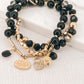 Envy Gold & Black Triple Layer Bracelet