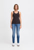 ICHI Palmer Rib Box Vest Top