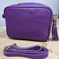 Leather Cross Body Bag | Purple
