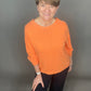 3/4 Sleeve Round Neck Soft Knit Jumper | Orange