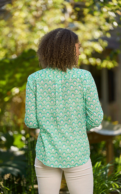 Lisbon Cotton Shirt | Aqua