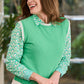 Mimi Cashmere Blend Contrast Trim Tank Top | Spring Green & Ivory