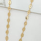 Envy Long Gold Necklace with Small Square Detail Links
