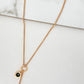 Envy Gold Necklace with Black & White Dropper Pendants