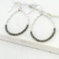 Envy Silver and Grey Faceted Bead Teardrop Earring