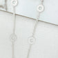 Envy Long Silver Necklace with Open Circle Detail