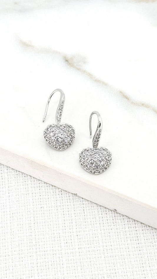 Envy Heart Shaped Diamante Earrings