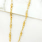 Envy Long Gold Chain Necklace with Silver Ball Detail