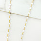 Long Gold and Silver Squares Necklace